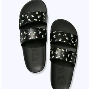 PINK DOUBLE STRAP SLIDES M(7/8)